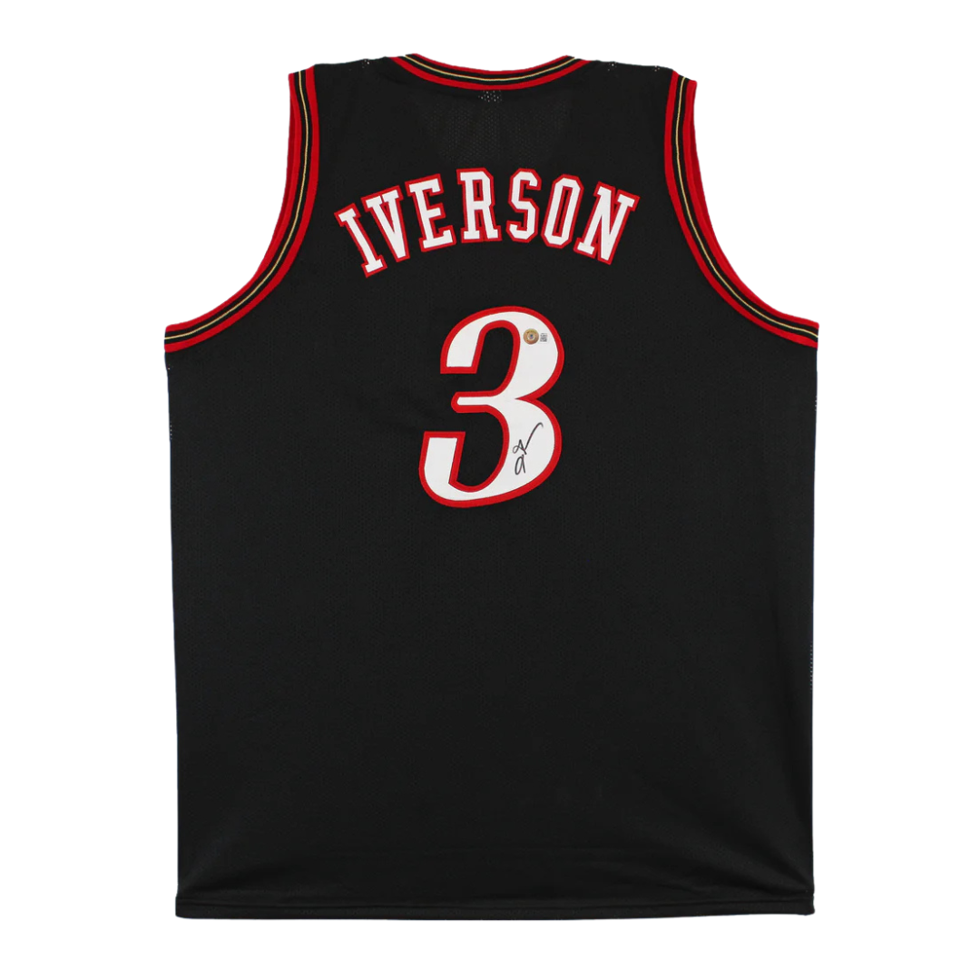 Allen Iverson Signed Philadelphia 76ers Basketball Jersey with Beckett Witness